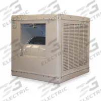 ESSICK AIR Ducted Evaporative Cooler: 1,800 sq ft, 42 7/16 in x 39 in x 39 in, 2 in Pad Thick (MPN 2YAE3-2HTL2). Key specifications — Brand: ESSICK AIR; Evaporative Cooler Voltage: 115V AC; Includes Drive Package: Drive Package Included; Drive Package Installation: Assembly Required.