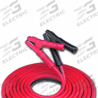 BAYCO Booster Cable: Crimped, 1 AWG, Std Jaw, 25 ft Cable Lg, Black/Red, 800 A Max Current (MPN SL-3010). Key specifications — Cable Connection Type: Crimped; Cable Wire Gauge: 1 AWG; Jaw Type: Standard Jaw; Cable Jacket Color: Black; Brand: BAYCO.