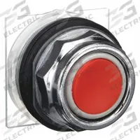 SCHNEIDER Flush Push Button: Black/Blue/Green/Red, 30 mm Mounting Size, Metallic, Momentary (MPN 9001KR1U). Key specifications — Brand: SCHNEIDER; Action: Momentary; Series: 9001K; Push Button Material Type: Metallic.