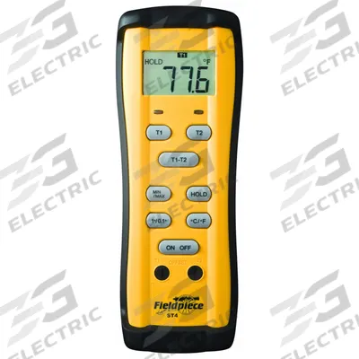 FIELDPIECE Thermometer: 32 to 64.4°F, to 82.4 to 122°F, For Type K Thermocouple Type - Thermocouple Meters without Data Output