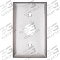HUBBELL Wall Plate: Barrel Key, 1 Gang, Silver, Std Size (MPN SS12RKL). Key specifications — Brand: HUBBELL; Material: Stainless Steel.