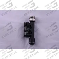 AIGNEP USA Push-Fit Tee Fitting: 10 mm OD x 8 mm OD x 8 mm OD x 8 mm OD Size, Nylon, Black (MPN 55360-10-8-3/8). Key specifications — Brand: AIGNEP USA; Thread Size A: 1/2".