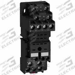 SCHNEIDER Relay Socket: 10 A Rating, DIN-Rail & Surface Socket Mounting, 14 Pins, G Socket (MPN RXZE2M114). Key specifications — Brand: SCHNEIDER.