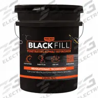 PERMA-PATCH Asphalt Repair Compound: Black Fill, Recycled Asphalt Mix, 5 gal Container Size, Pail (MPN PP-BF-5). Key specifications — Base Material: Recycled Asphalt Mix; Color: Black; Series: Black Fill; Coverage: 250 sq ft @ 1/4 in (Squeegee Machine); Brand: PERMA-PATCH; Compatible Materials: Asphalt; VOC Content Range: No VOC.