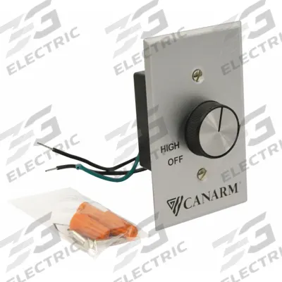 DELHI Speed Control: Dial, 120V AC, Silver Plate, 5 A - Dial Fan Speed Controls