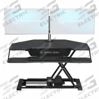 VERSADESK Standing Desk: Electronic, Black, Wood, 36 in Overall Wd, 31 in Overall Dp, BIFMA (MPN VDPPEC3631-BB). Key specifications — Desktop Material: Wood; Brand: VERSADESK; Desktop Color: Black.