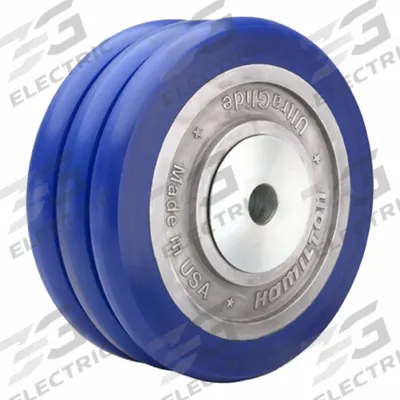 HAMILTON Caster Wheel: 8 in Wheel Dia., 3 in Wheel Wd, Polyurethane, 2,800 lb Load Rating - Easy-Roll Polyurethane Tread on Steel Core Wheels