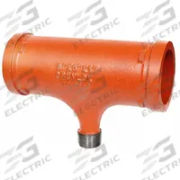 GRUVLOK Metal Pipe Tee: Tee, 2 in x 2 in x 1 in, Ductile Iron, EPDM Seal, 2 in Overall Lg (MPN 0390020428). Key specifications — Brand: GRUVLOK; Fitting Pipe Size: 2 in x 2 in x 1 in.