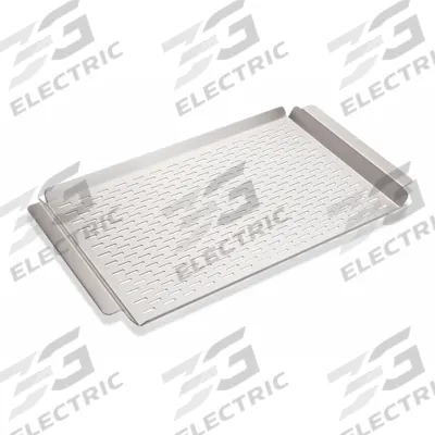 CROWN VERITY Fish and Vegetable Tray: Stainless Steel, 22 in Overall Wd, 13 in Overall Dp - Removable Cooking Surfaces & Trays