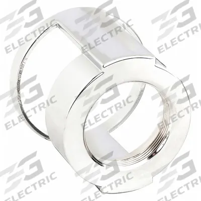 Siemens Pushbutton Guard: 30 mm Panel Mounting Hole Dia, Chrome - Guards for Push Buttons