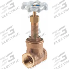 MILWAUKEE VALVE Gate Valve: 3/8 in, Bronze, Rising, FNPT x FNPT, 300 psi CWP, Wheel, Solid Wedge (MPN UP148-3/8). Key specifications — Wedge Material: Bronze; Brand: MILWAUKEE VALVE; Bonnet Material: Bronze.