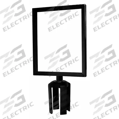 TENSABARRIER Sign Frame: Black - Sign Frames for Post Tops