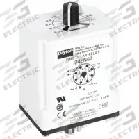 DAYTON Single Function Time Delay Relay: Socket Mounted, 12V DC, 10 A, 8 Pins/Terminals, Interval (MPN 24EN67). Key specifications — Brand: DAYTON.