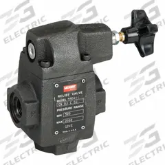 VICKERS Adjustable Relief Valve: 2,000 psi Max Pressure, 500 psi Min Pressure, 45 gpm Max Flow Rate (MPN CS-03-C50). Key specifications — Brand: VICKERS; Body Material: Cast Iron.