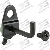 APPROVED VENDOR Single Rod Pegboard Hook: 1/4 in Peg Hole, For 1 in Pegboard Hole Spacing, 10 PK (MPN 5TPF8). Key specifications — Color: Black; Locking System: Screw-In; Mounting Type: Surface; Accessory Type: 90-Degree Single Hook; Brand: APPROVED VENDOR.