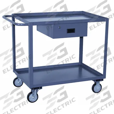JAMCO Utility Cart: 1,200 lb, 72 in L x 30 in W Shelf, 78 in L x 31 in W x 35 in H Overall Dim - Utility Carts With Lockable Drawer