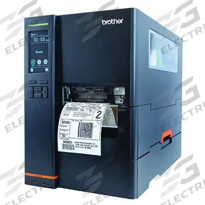 BROTHER Desktop Printer: Direct Thermal/Thermal Transfer, Titan 4422TN, 4.1 in Max. Print Wd - Up to 5,000 Labels per Day with Internal Rewind