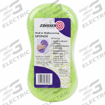 ZINSSER Wallpaper Sponge: Wallpaper Sponge, 7 in Wd, 1 Pieces, Wallpaper Sponge - Smoothing Brushes