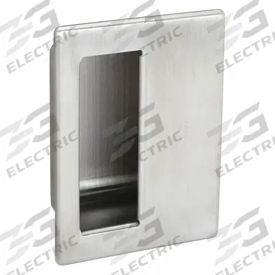 SUGATSUNE Recessed Pull Handle: Threaded Holes, Stainless Steel, Silver, Tray - Rectangular Recessed Pull Handles