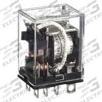 OMRON General Purpose Relay: Socket Mounted, 10 A Current Rating, 24V AC, DPDT, 8 Pins/Terminals (MPN LY2-AC24). Key specifications — Brand: OMRON; Base Type: Square; Mounting Style: Plug-In; Pin Shape: Flat; Electrical Connection: Quick-Connect; Manufacturer Part Number: LY2-AC24; Operating Current: 10 A at 110V AC (Resistive Load); Series: LY Series.