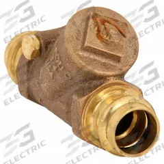APOLLO Swing Check Valve: Swing, Y-Style Valve Body, 3/4 in Pipe Size, Press x Press, Bronze, Female (MPN 61YLF204T1PR). Key specifications — Brand: APOLLO.