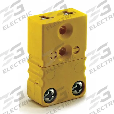 Dayton Thermocouple Jack: Jack, For Type K Thermocouple Type, Mini Plug, Flat - Thermocouple Plugs