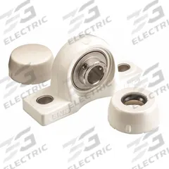 NTN Pillow Block Bearing: 1 1/4 in Bore, Polymer, Set Screws, 1 11/16 in Shaft Ht, 212°F Max Temp (MPN SUCPPL206-20CCFG1). Key specifications — Brand: NTN; Mounting Bolt Size: 1/2 in; Standards: NSF H1; System of Measurement: Inch.