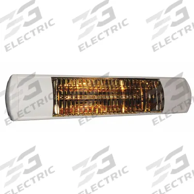 SOLAIRA Electric Infrared Heater: 1500W Watt Output, 120V AC, 1 Phase, Hardwired - Indoor/Outdoor Suspended Infrared Radiant Electric Wall Heaters