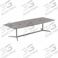 BUSH BUSINESS FURNITURE Conference Table: Boat, Laminate/Wood, Gray, 119 in Overall Lg, Gray, Gray (MPN 99TBM120PGSVK). Key specifications — attr987891: Traditional Leg; attr987894: Laminate; attr987867: Laminate; attr987857: BUSH BUSINESS FURNITURE; attr987872: Laminate.