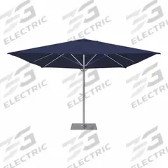 CALIFORNIA UMBRELLA Outdoor Umbrella: Marine Blue, Aluminum/Steel, Hand Crank, 145 1/8 in Overall Ht (MPN SOLA338001-6078). Key specifications — Brand: CALIFORNIA UMBRELLA; Canopy Color: Marine Blue; Includes Base: Yes; Includes Lights: No; Opening Mechanism: Hand Crank; Pole Material: Aluminum.