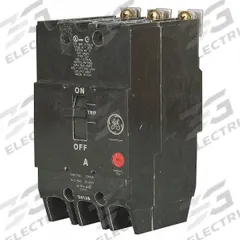 GE Molded Case Circuit Breaker: 100 A Amps, 14kA at 277/480V AC, Fixed, Lug, ABC (MPN TEY3100). Key specifications — Series: TEY; Max. AIR Rating: 14kA at 277/480V AC; Instantaneous Trip: Fixed; Terminal Connection: Lug; Phase Connection: ABC.