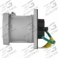LEVITON Pin and Sleeve Receptacle: Gray, 125/250V AC, Single Phase, 100 A, 3 Pole, 4 Wire (MPN M4100R12WLEV). Key specifications — attr1367749: LEVITON.