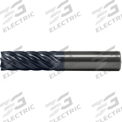 CLEVELAND Corner Radius End Mill: Carbide, AP/MAX Coated, 7 Flute, 3/8" Mill Dia - Fast-Cutting Carbide Corner-Radius End Mills for Stainless Steel & Super Alloys