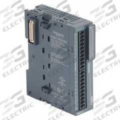 SCHNEIDER ELECTRIC Discrete Output Module: (16) Relay Out (MPN TM3DQ16RG). Key specifications — Manufacturer Part Number: TM3DQ16RG; Power Required: 24V DC; Product Type: Discrete Output Module; Series: Modicon; Number and Type of Outputs: (16) Relay; Mounting Style: Panel.