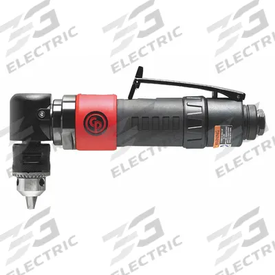 CHICAGO PNEUMATIC Air-Powered Drill: 3/8 in Chuck, Light Duty, 1,800 RPM, 0.3 hp, Keyed - Pistol-Grip Air-Powered Drills