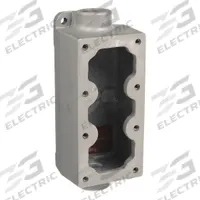 APPLETON ELECTRIC Mounting Body: 3 Gangs, Aluminum, 1/2 in Hub Size, Feed Through, Rectangular (MPN EDSC147-SA). Key specifications — Brand: APPLETON ELECTRIC; Hub Type: Feed Through.