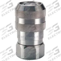 PARKER Hydraulic Quick Connect Hose Coupling: 1/2 in Coupling Size, 316 Stainless Steel, FNPT (MPN FS-501-8FP). Key specifications — Body Material: 316 Stainless Steel; Thread Size: 1/2"-14; Seal Material: Fluorocarbon; Brand: PARKER.