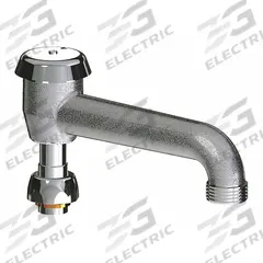 CHICAGO FAUCETS Spout: Spout, Arc, Swivel Spout, Brass, Polished Chrome, Laminar, UNEF (MPN L5VBJKRCF). Key specifications — Includes: Mounting Hardware; Product Type: Spout; Spout Style: Swivel; Body Material: Brass; Color/Finish: Polished Chrome; Brand: CHICAGO FAUCETS.