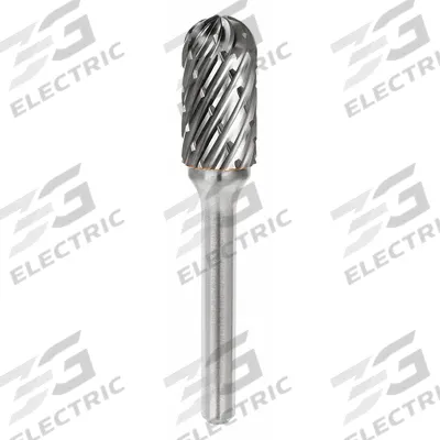 SGS PRO Carbide Bur: Ball-Nosed Cylinder, SC-1, Steel Cut, 1/4" x 5/8" Head - Steel-Cut Ball-Nosed Cylinder Burs