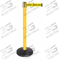 QUEUEWAY Barrier Post with Belt: Yellow, No Pattern, Caution Do Not Enter, 10 ft Belt Lg, Yellow (MPN QPLUS-35-YA). Key specifications — attr981468: ABS; attr981465: Yellow; attr981461: QUEUEWAY; attr981440: Metal Alloy; attr981443: Yellow; attr981449: Caution Do Not Enter; attr981448: Black.