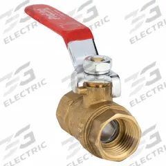 APPROVED VENDOR Manual Two-Way Ball Valve: 1/2 in, Brass, Straight, FIP x FIP, Full Port Ball Port (MPN 107-813). Key specifications — Brand: APPROVED VENDOR; Handle: Lever.