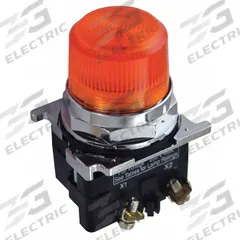 EATON Pilot Light: 30 mm Panel Mounting Size, Amber, LED, 24 V AC/DC Max Volt Rating (Supply) (MPN 10250T197LAP24). Key specifications — Series: 10250T; Brand: EATON; Includes Push-To-Test: No Push-To-Test Included.