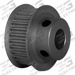 DAYTON Timing Pulley: Modified Curvilinear, Fixed, For GT Timing Belt Section, For 9 mm Belt Wd (MPN 30-3P09-6FA5). Key specifications — Brand: DAYTON; Finish: Clear Anodized; For Belt Series: Powerhouse®.