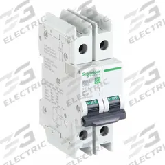 SCHNEIDER ELECTRIC IEC Miniature Circuit Breaker: 63 A Amps, 14kA at 120/240V AC, Screw Clamp, C60BP (MPN M9F42263). Key specifications — DC Voltage Rating: Not Rated; Brand: SCHNEIDER; Max. AIR Rating: 14kA at 120/240V AC; Terminal Connection: Screw Clamp; AC Voltage Rating: 240V AC.