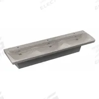 BRADLEY Bathroom Sink System: Express, Gray, Terreon®, 94 in Overall Lg, 30 in Overall Wd (MPN S93-734). Key specifications — Series: Express; Includes: Coal Trap Cover; Color: Gray; Brand: BRADLEY; Sink Type: Bathroom; Material: Terreon®; Sink Material: Polymer Resin.