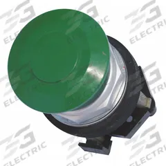 EATON Mushroom Head Push Button: Non-Illuminated, Mushroom Head Profile, Metallic, 30 mm, 1NO (MPN HT8AEGA). Key specifications — Brand: EATON; Action: Momentary; Series: HT800; Push Button Material Type: Metallic.