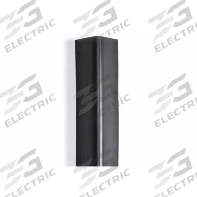 ACROVYN Corner Guard: Rubber, Black, For 90° Angle, 3.94 in Leg Wd - Rubber Screw-In Corner Guards