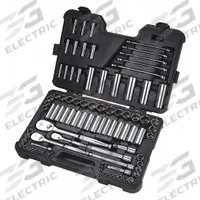 WESTWARD Socket Wrench Set: 1/4 in, 3/8 in, 1/2 in Drive, 91 Piece, 12-Point/6-Point, Metric/SAE (MPN 53PN76). Key specifications — attr1224269: 1/4 in, 3/8 in, 1/2 in; attr1204638: Drive Tools Included; attr1204650: 1/2 in to 1 in; attr1204658: Combination Wrenches; attr1204673: Socket Bits Not Included; attr1204681: Wrenches Included; attr1204688: WESTWARD; attr1206170: Deep Sockets.