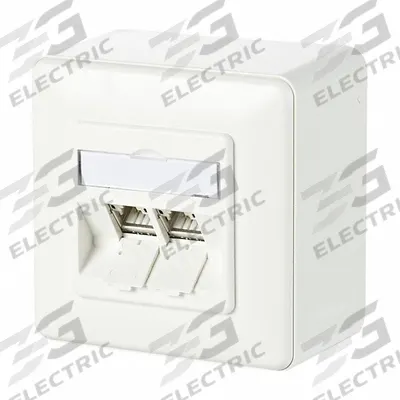 METZ CONNECT Wall Outlet: AP, GD-Zn (Zinc Die-Cast), IDC Connection x RJ45 - Voice & Data Housings, Panels & Connector Components