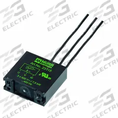 MURRELEKTRONIK Motor Suppressor: VDR 3, Varistor, 20 kW Motor Rating, 400 V AC, 200 mm Cable Lg (MPN 23118). Key specifications — Voltage: 400 V AC; Brand: MURRELEKTRONIK; Connection Features: With Self-Securing M4 Cable Forks; Connection Type: Single Core; Frequency: 10 to 400 Hz.